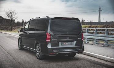 Боковые диффузоры заднего бампера Mercedes V-Class W447 послерестайл AMG-Line вер. 2 фото