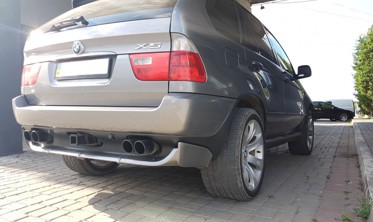 Накладка заднего бампера BMW X5 Е53 IS-стиль фото