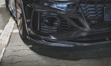 Тюнинговый диффузор переднего бампера Audi RS5 F5 послерестайл вар. 3 фото