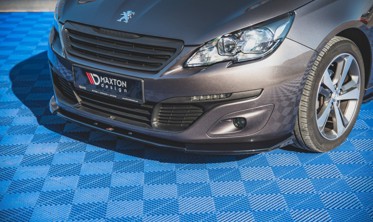 Диффузор на передний бампер Peugeot 308 MK2 рестайл вар. 2 фото