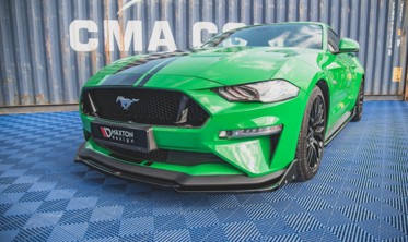 Накладка переднього бампера з бічними дифузорами Ford Mustang GT MK6 FL вар.2 фото