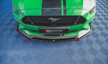 Накладка переднього бампера з бічними дифузорами Ford Mustang GT MK6 FL вар.2 фото