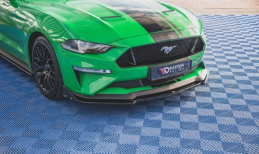 Накладка переднього бампера з бічними дифузорами Ford Mustang GT MK6 FL вар.2 фото
