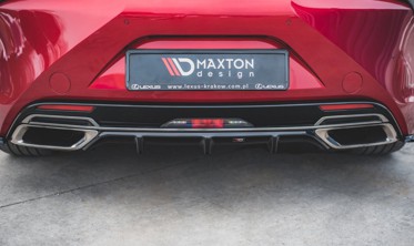 Центральный спойлер под задний бампер Lexus LC 500 фото
