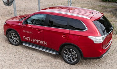 Рейлінги Mitsubishi Outlander III срібні фото