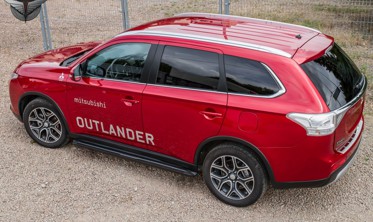 пороги (подножки боковые) Mitsubishi Outlander III 2012-2015 фото