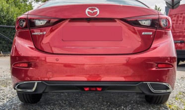 Дифузор заднього бампера Mazda 3 (2013-2018) седан, чорний фото