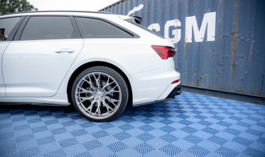 Боковые накладки заднего бампера Audi A6 C8 S-line фото