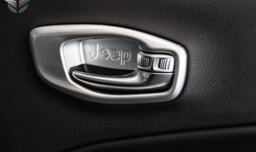 хром рамки на ручки дверей Jeep Compass (внутрішні) фото