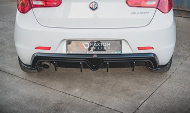 Накладка заднего бампера Alfa Romeo Giulietta рестайл (выхлопная с одной стороны) фото
