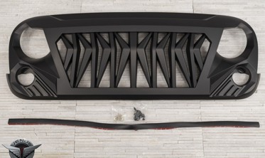 Тюнинговая решетка радиатора Jeep Wrangler JK модель VIPER фото