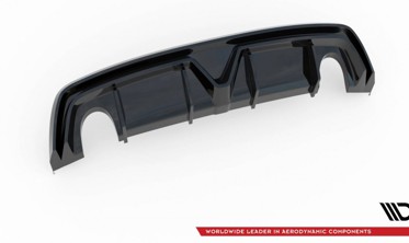 Дифузор заднього бампера Alfa Romeo Giulietta рестайл (вихлопна з двох сторін) фото