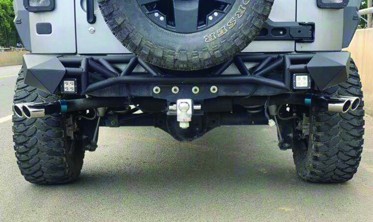 модельный глушитель с двойной насадкой Jeep Wrangler JL 2018-... фото