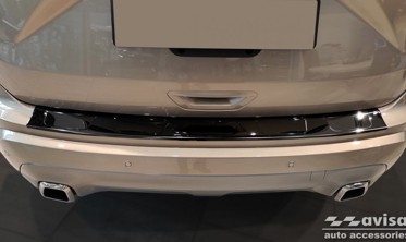 Накладка захисна на задній бампер Ford Edge II рестайл, чорна полір. фото