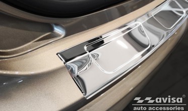 хром накладка на задний бампер Ford Edge II рестайл, полир. фото