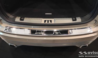 хром накладка на задний бампер Ford Edge II рестайл, полир. фото