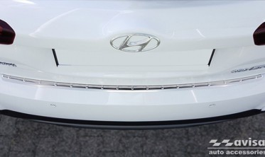 Защитная накладка на задний бампер Hyundai i20 II рестайл фото