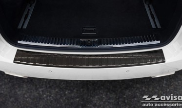 накладка на задній бампер з нержавіючої сталі Porsche Cayenne, чорна фото