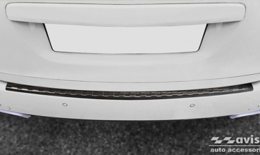 накладка на задній бампер з нержавіючої сталі Porsche Cayenne, чорна фото