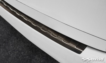 накладка на задній бампер з нержавіючої сталі Porsche Cayenne, чорна фото