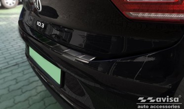 накладка на задний бампер из нержавейки Volkswagen ID.3, черная фото