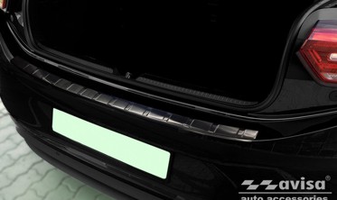 накладка на задний бампер из нержавейки Volkswagen ID.3, черная фото