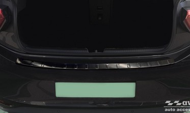накладка на задний бампер из нержавейки Volkswagen ID.3, черная фото