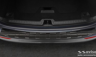накладка на задний бампер из нержавейки Volvo V60 II, черная фото