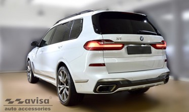 защитная накладка на задний бампер BMW X7 G07 M-Pakiet (Stal-Tytan) фото