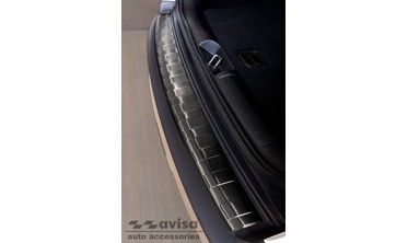 Защитная накладка на задний бампер Jeep Cherokee V рестайл, черная фото