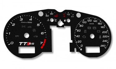 Шкали-замінники з миль на км Audi TT 8N у стилі TT RS фото