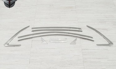 окантовка боковых окон из полированной нержавейки HYUNDAI KONA 2017+ фото