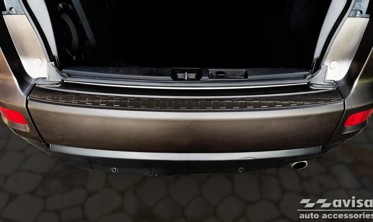 Защитная накладка для заднего бампера Peugeot 4007 черная фото