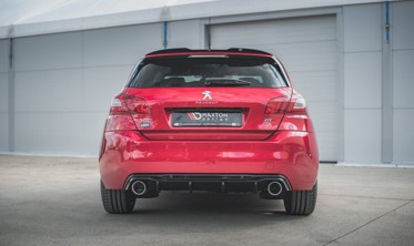 Накладка заднего бампера Peugeot 308 GT MK2 FL с муляжами выхлопных труб фото