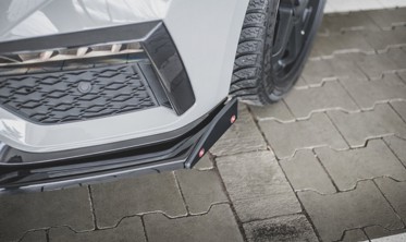 Спойлер переднего бампера с накладками Skoda Octavia RS MK4 вер.2 фото