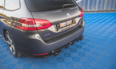 Боковые накладки заднего бампера Peugeot 308 SW MK2 рестайл вер.2 фото