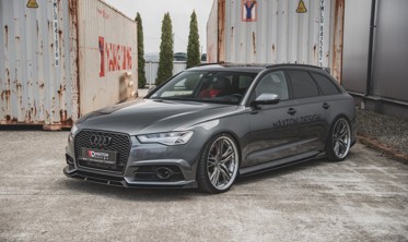 Боковые диффузоры порогов Audi S6 / A6 S-line C7 FL фото