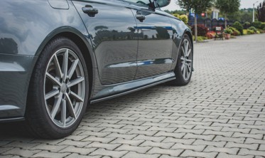 Накладки під бічні пороги Audi S6 / A6 S-line C7 FL фото