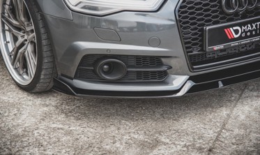 Диффузор для тюнинга переднего бампера Audi S6 / A6 S-line C7 FL фото