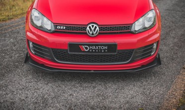Диффузор переднего бампера с накладками Racing Volkswagen Golf GTI MK6 фото
