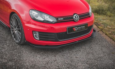 Диффузор переднего бампера с накладками Racing Volkswagen Golf GTI MK6 фото