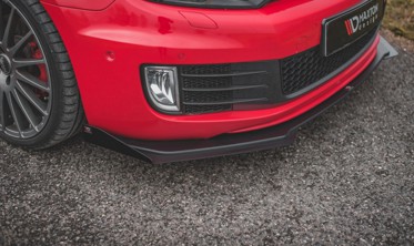 Диффузор переднего бампера с накладками Racing Volkswagen Golf GTI MK6 фото