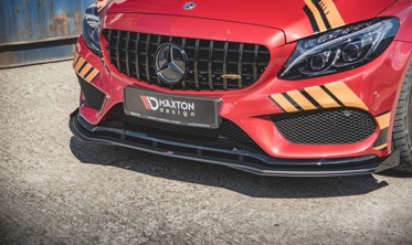 Диффузор переднего БАМПЕРА с накладками RACING Mercedes AMG C43 COUPE C205 фото
