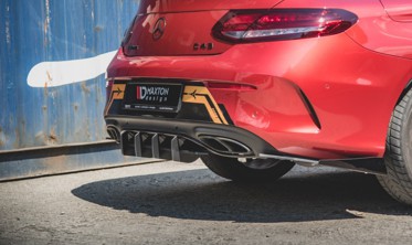 Накладка заднього бампера Racing Mercedes AMG C43 COUPE C205 фото