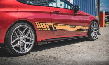 Бічні накладки під пороги Racing Mercedes AMG C43 COUPE C205 фото