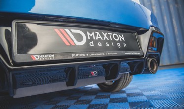 Дифузор заднього бампера під одинарні насадки для BMW M135I F20 фото