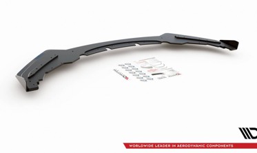 Дифузор переднього бампера з накладками Racing BMW M135I F20 фото