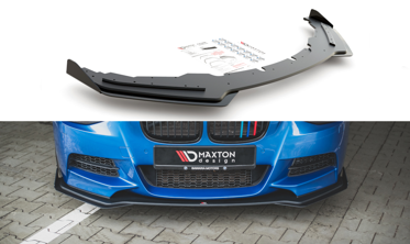 Дифузор переднього бампера з накладками Racing BMW M135I F20 фото
