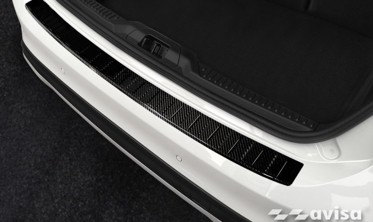 Карбоновая накладка на бортик заднего бампера Ford Focus 4 Hatchback фото