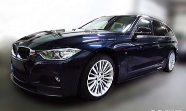 Защитная накладка на бортик заднего бампера BMW 3 F31 Touring черная  фото